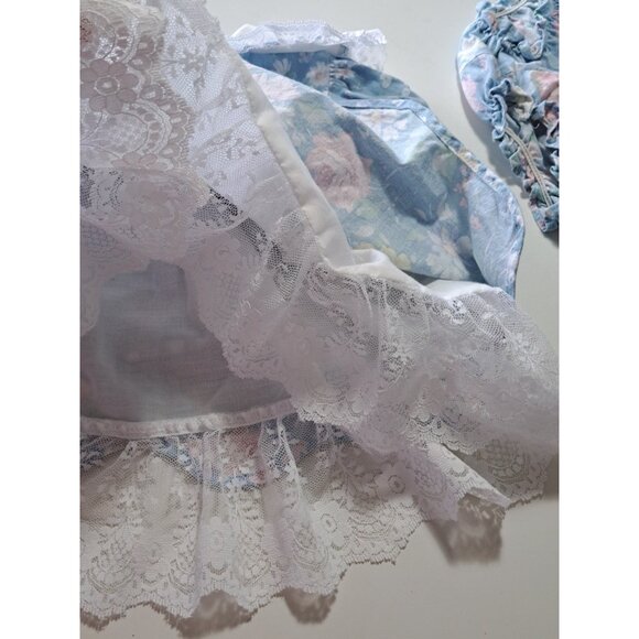 Vtg Bryan Baby Girl 6-9 Months Floral Tiered Dress Pastel Lace Bow Collar 2 Pc - Picture 13 of 13